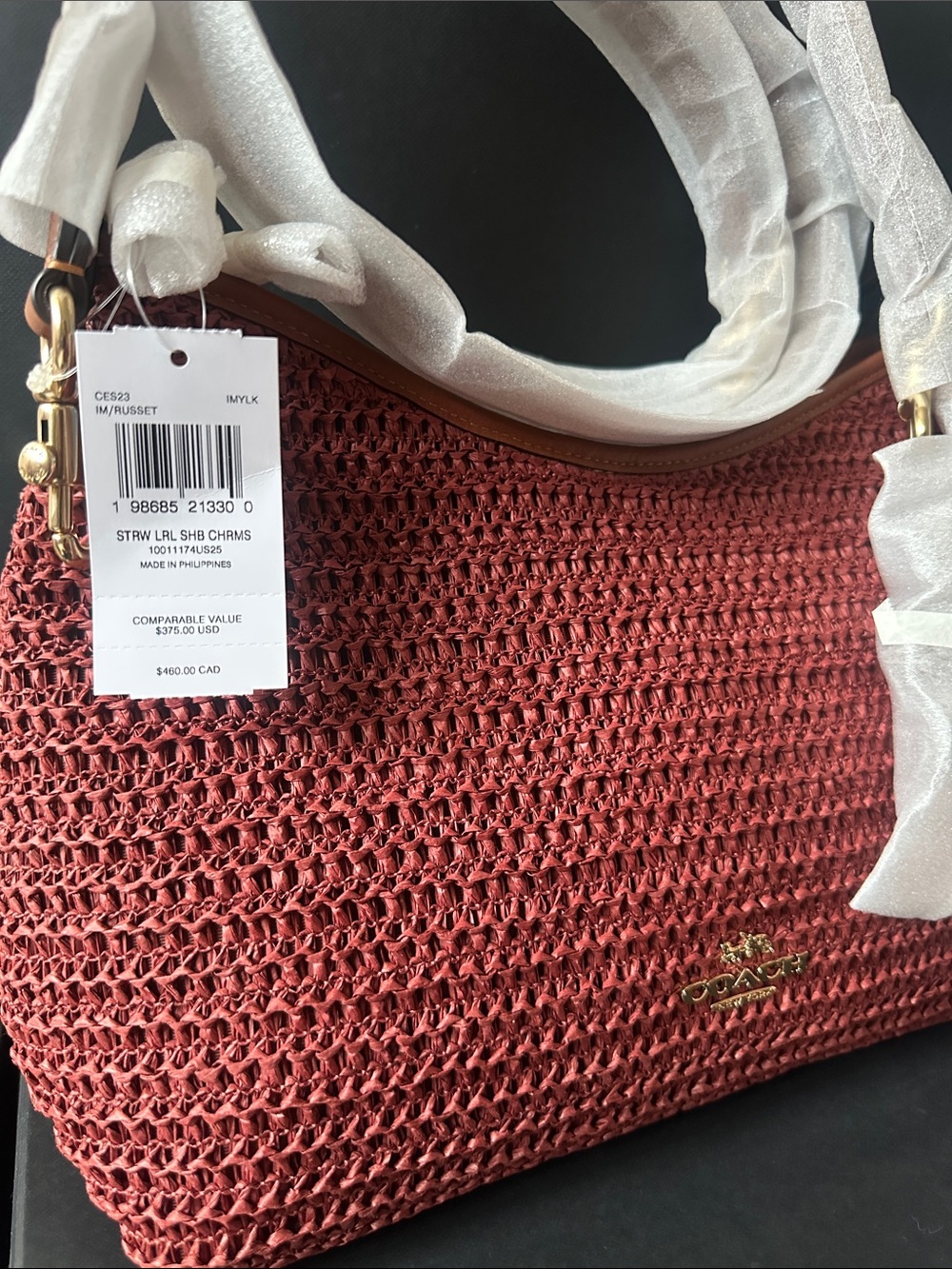 NWT Coach Laurel
Shoulder Bag With Charms CES23
Straw/Gold/Russet - Picture 4 of 9